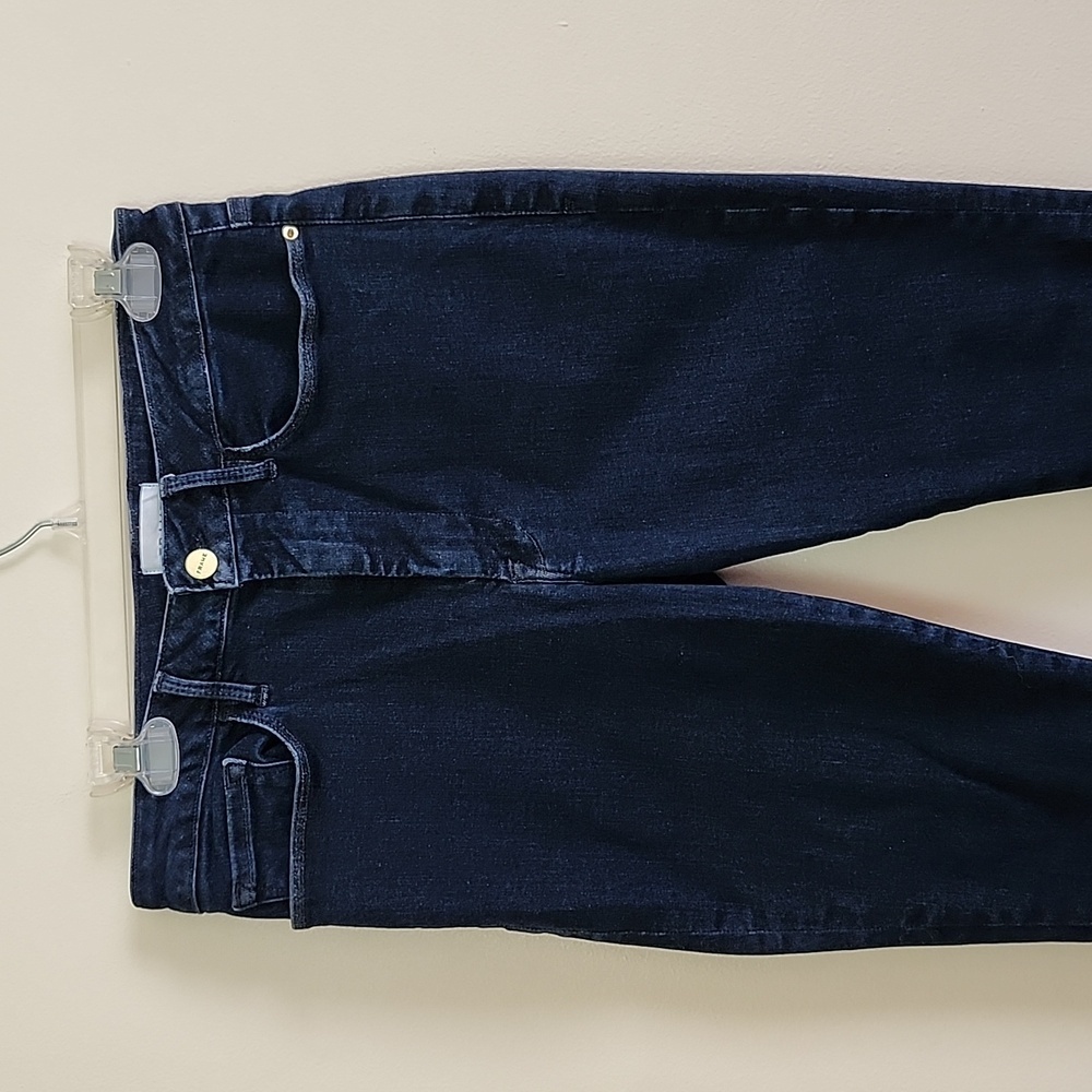 Frame Le One Skinny dark wash jeans women's size 2 organic cotton stretch jeans - Picture 2 of 9